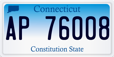 CT license plate AP76008