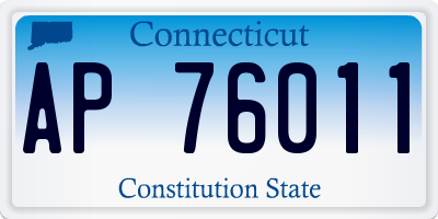 CT license plate AP76011