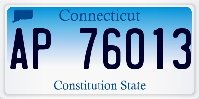 CT license plate AP76013
