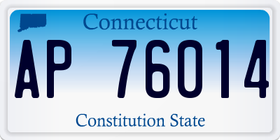 CT license plate AP76014