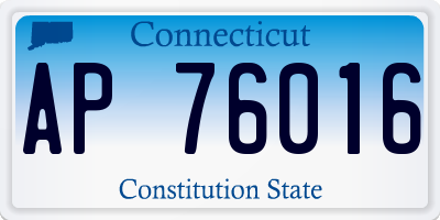 CT license plate AP76016