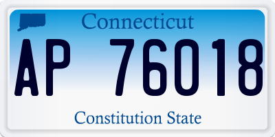 CT license plate AP76018