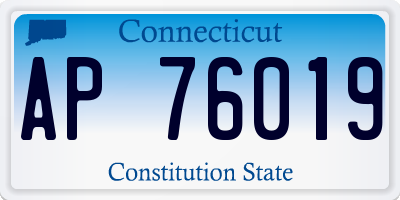 CT license plate AP76019
