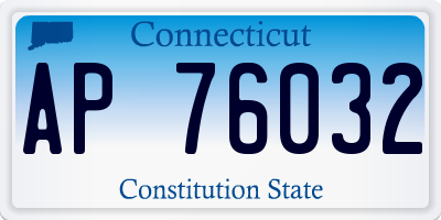 CT license plate AP76032