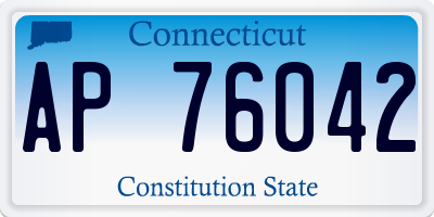 CT license plate AP76042
