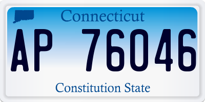 CT license plate AP76046