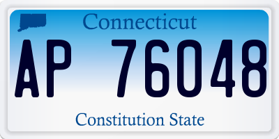 CT license plate AP76048