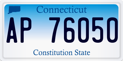 CT license plate AP76050