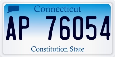 CT license plate AP76054