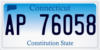 CT license plate AP76058