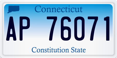 CT license plate AP76071