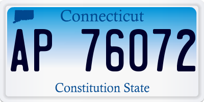 CT license plate AP76072