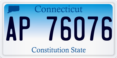 CT license plate AP76076