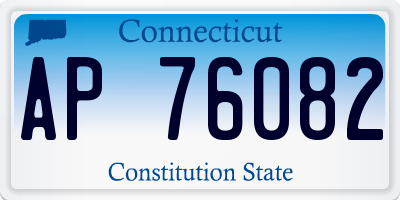 CT license plate AP76082