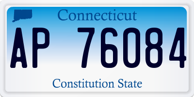 CT license plate AP76084