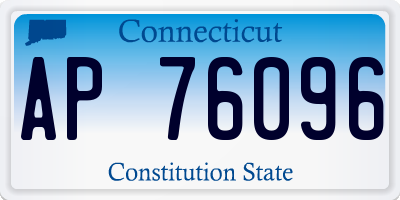 CT license plate AP76096