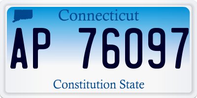 CT license plate AP76097