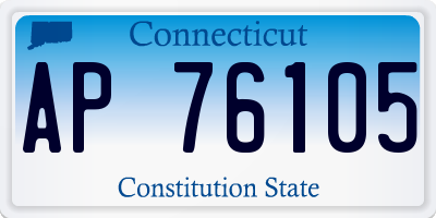 CT license plate AP76105