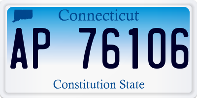 CT license plate AP76106