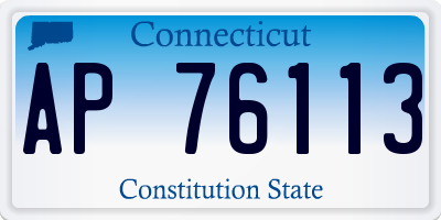 CT license plate AP76113