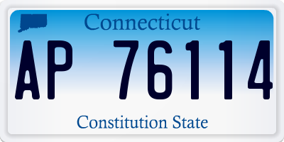 CT license plate AP76114