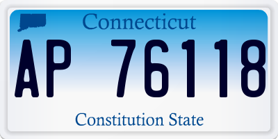 CT license plate AP76118
