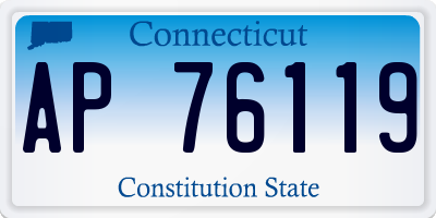 CT license plate AP76119