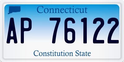CT license plate AP76122