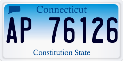CT license plate AP76126