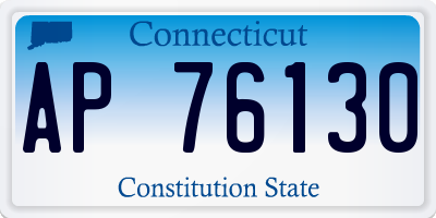 CT license plate AP76130