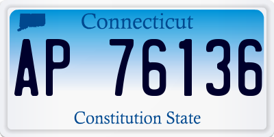 CT license plate AP76136