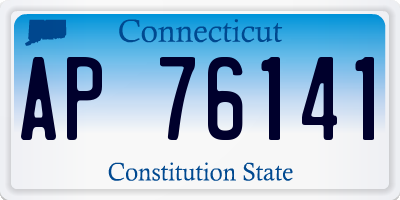 CT license plate AP76141