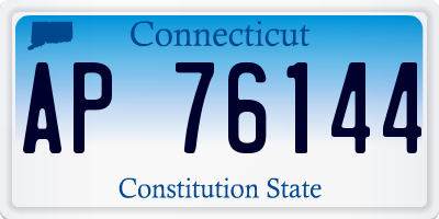 CT license plate AP76144