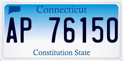 CT license plate AP76150