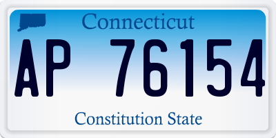 CT license plate AP76154