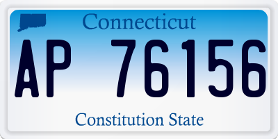 CT license plate AP76156