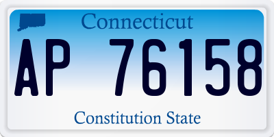 CT license plate AP76158
