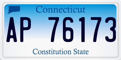 CT license plate AP76173