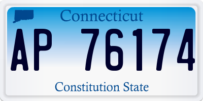 CT license plate AP76174