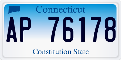 CT license plate AP76178