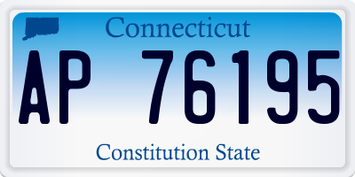 CT license plate AP76195