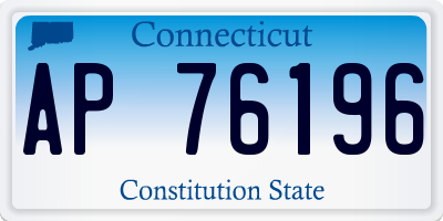 CT license plate AP76196