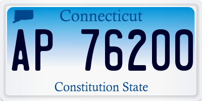 CT license plate AP76200