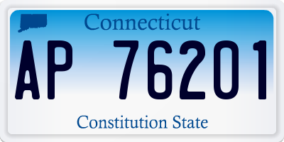 CT license plate AP76201