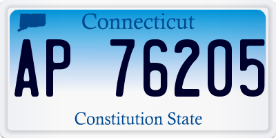 CT license plate AP76205