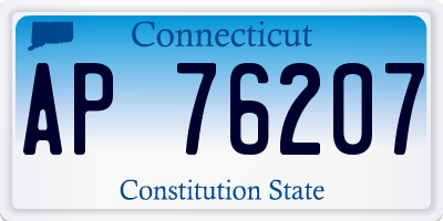 CT license plate AP76207