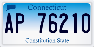 CT license plate AP76210