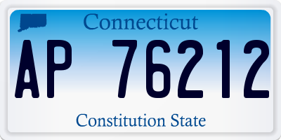 CT license plate AP76212