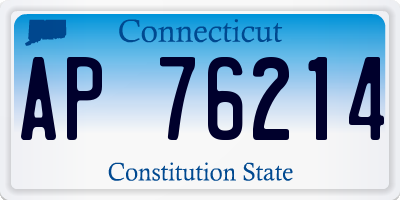 CT license plate AP76214