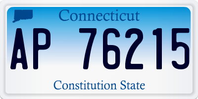 CT license plate AP76215